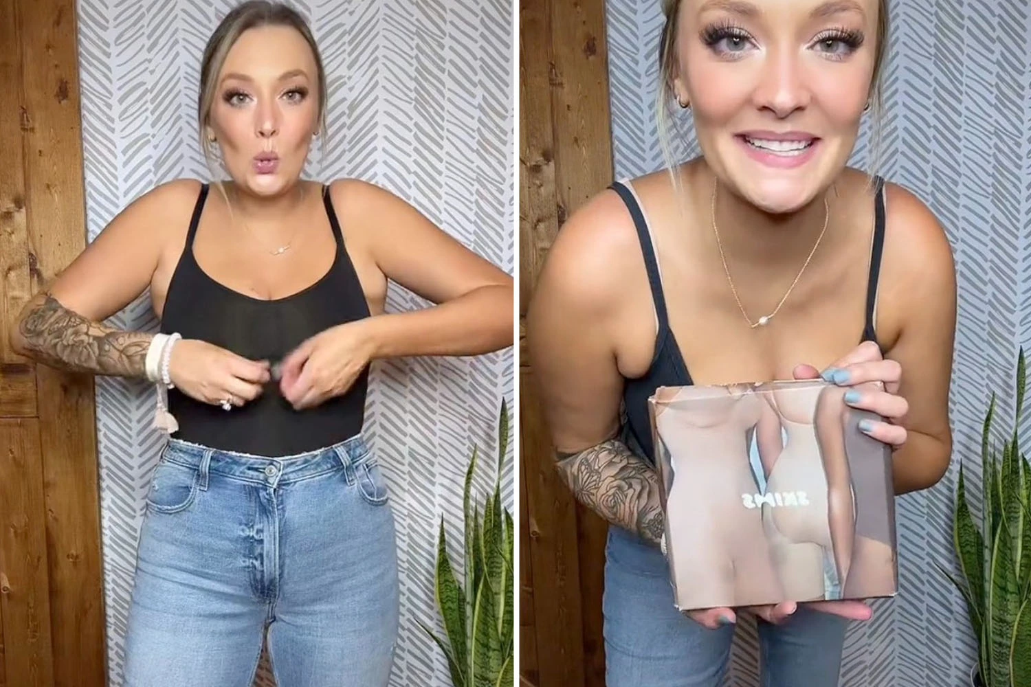 girl shirt pulled side boobs pic