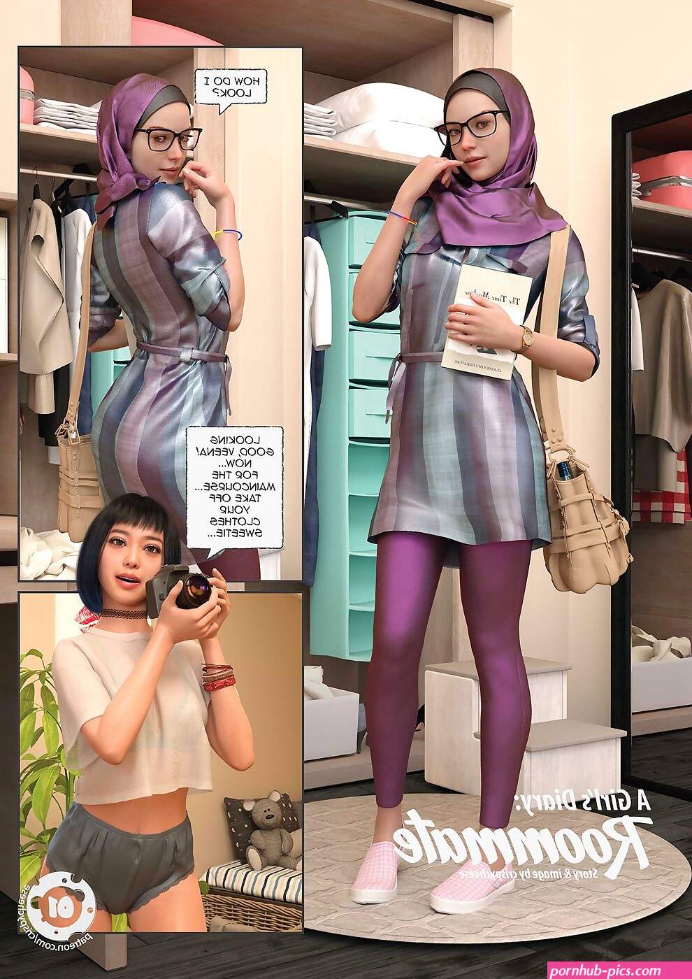 lesbian 3dporn comic