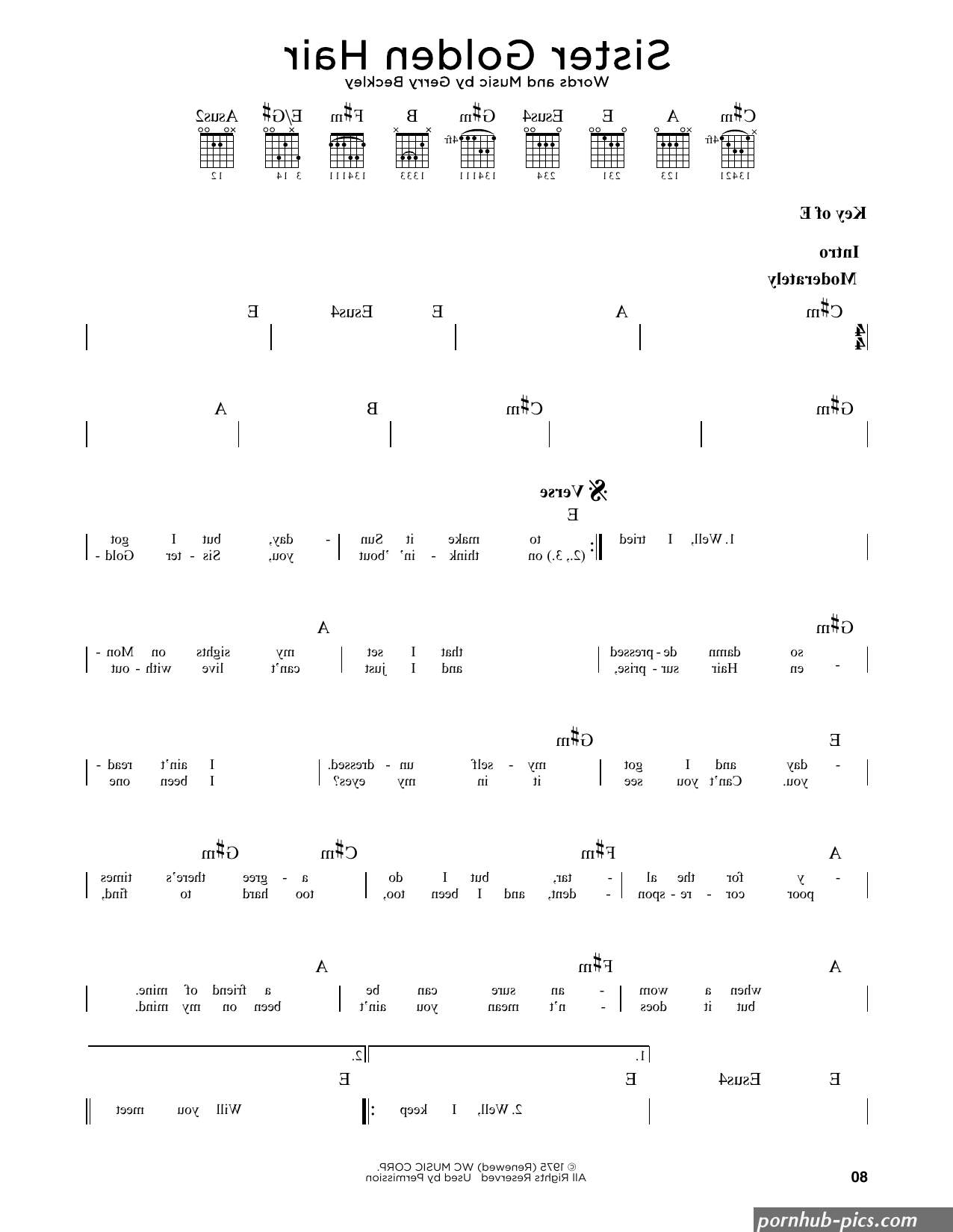 chords to sister golden hair
