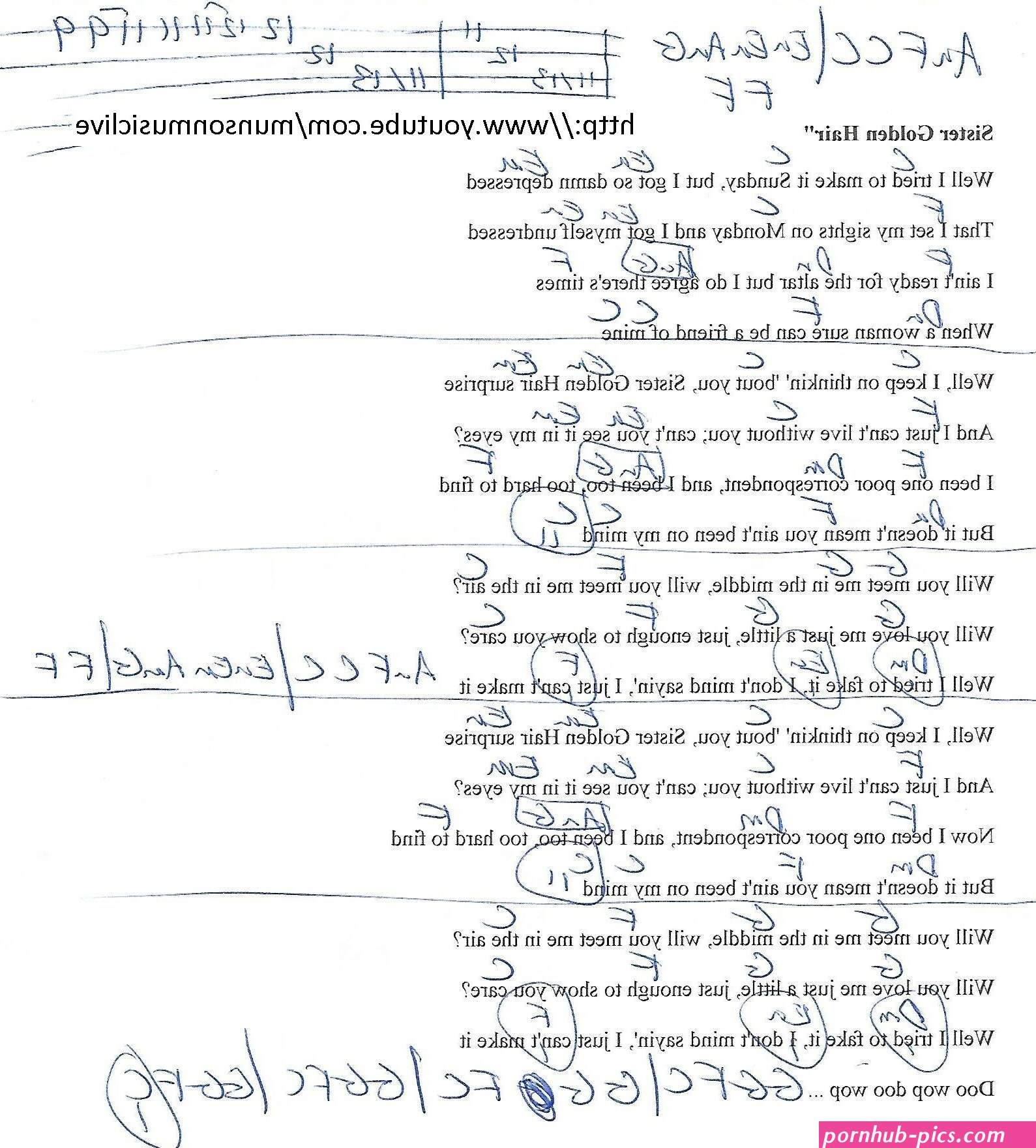 chords to sister golden hair