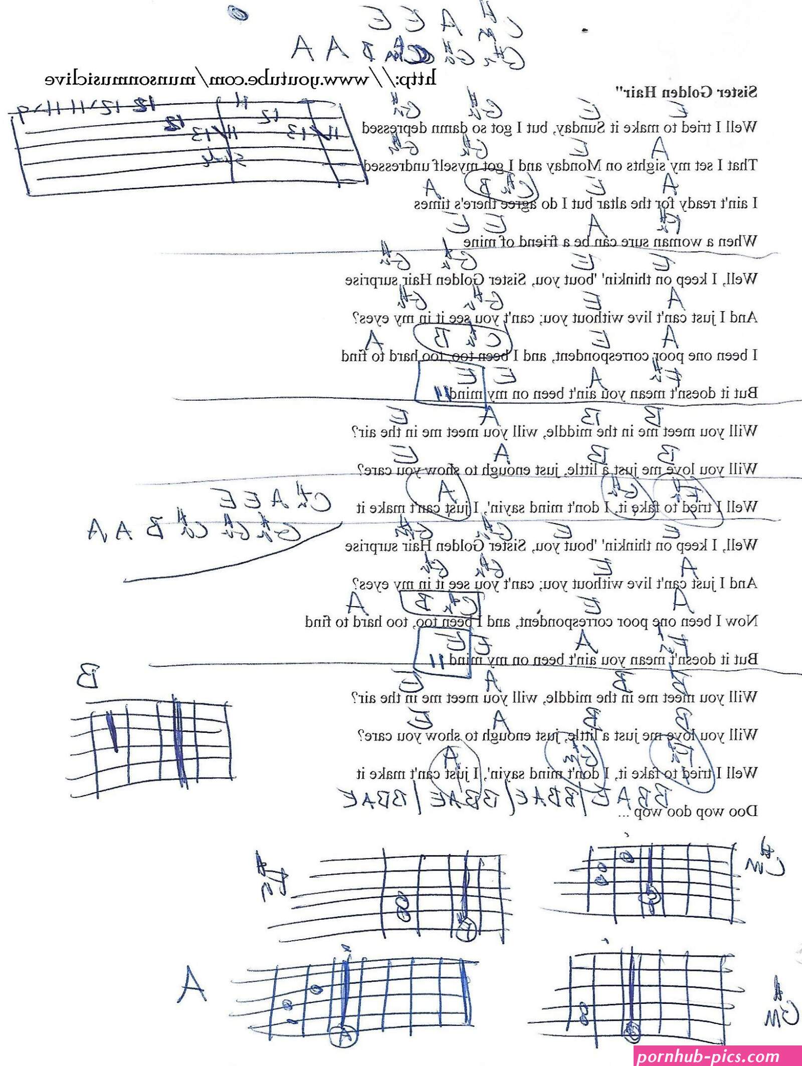 chords to sister golden hair