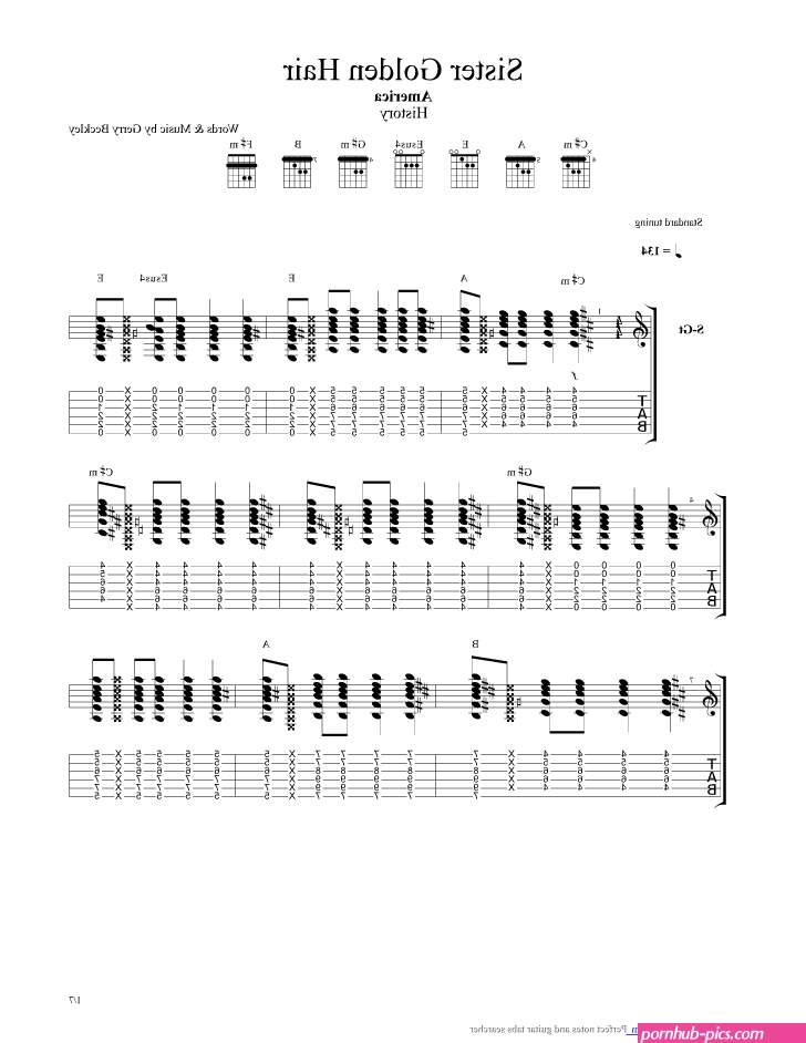 chords to sister golden hair