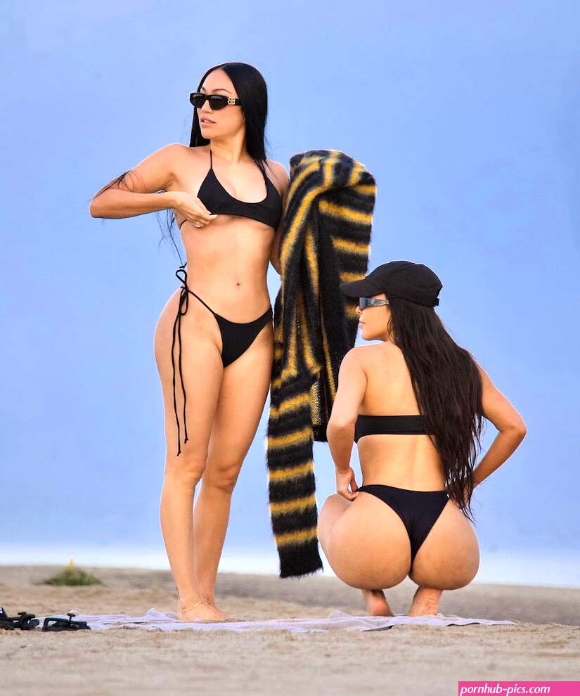 Kim Kardashian's Booty-tastic Beach Day in a Thong Bikini