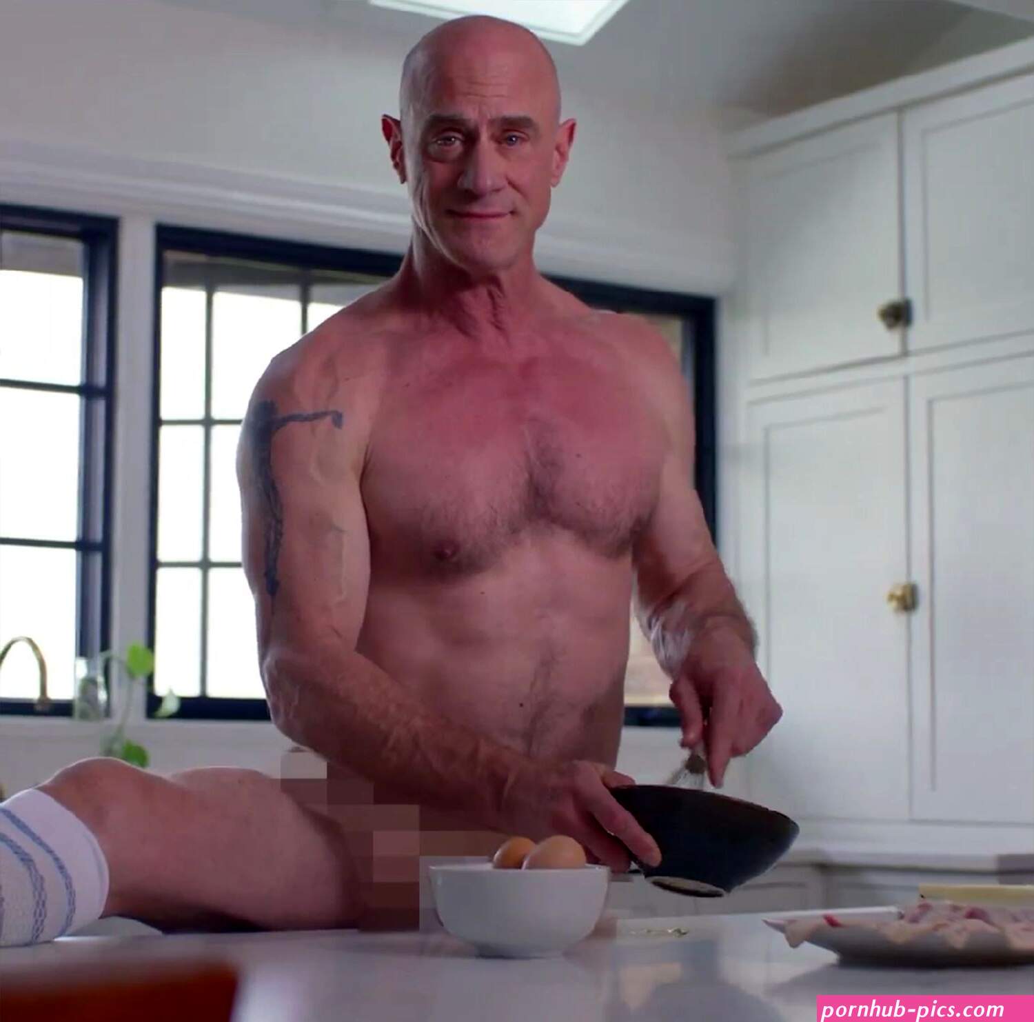 Christopher Meloni Goes Nearly Nude in 'Sexy' Sock Commercial