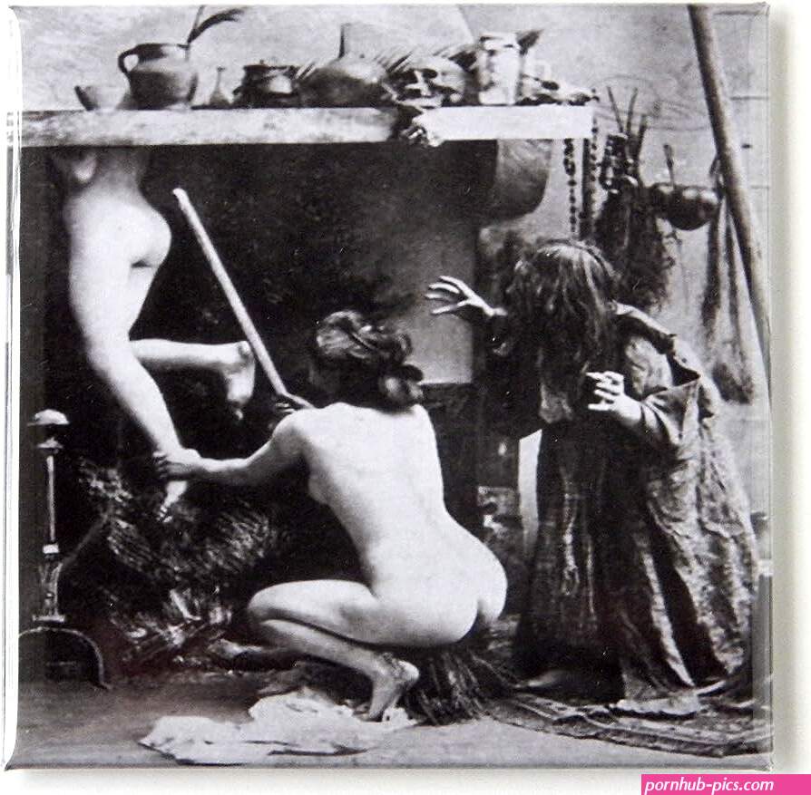 Amazon.com: Halloween: Nude Witches at Chimney Fridge Magnet (3 x 3 inches)  : Home & Kitchen
