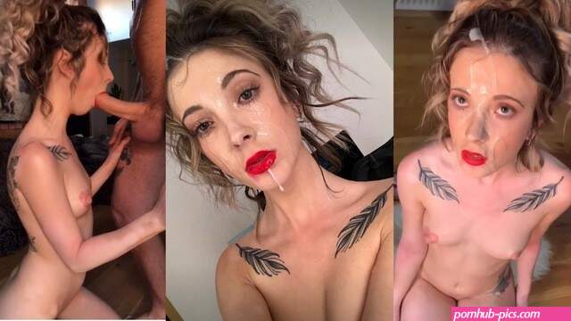 Dirty Talking British Cumslut Gets a MASSIVE Facial