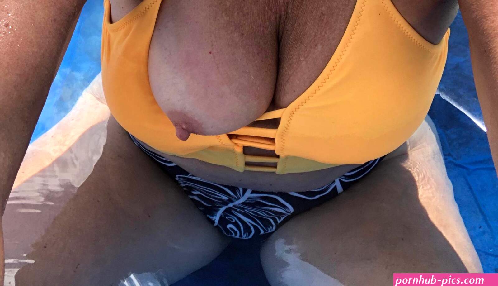 Chilling in the kiddie pool. Oops nip slip😜 | Scrolller