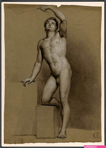 Standing male nude, seen from the front free public domain image | Look and Learn