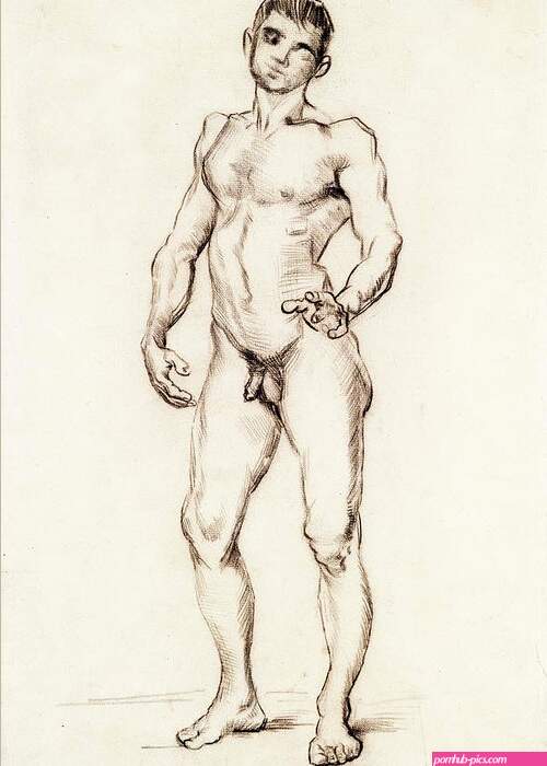 Standing Male Nude Seen from the Front, 1886 01 Greeting Card by Vincent Van Gogh