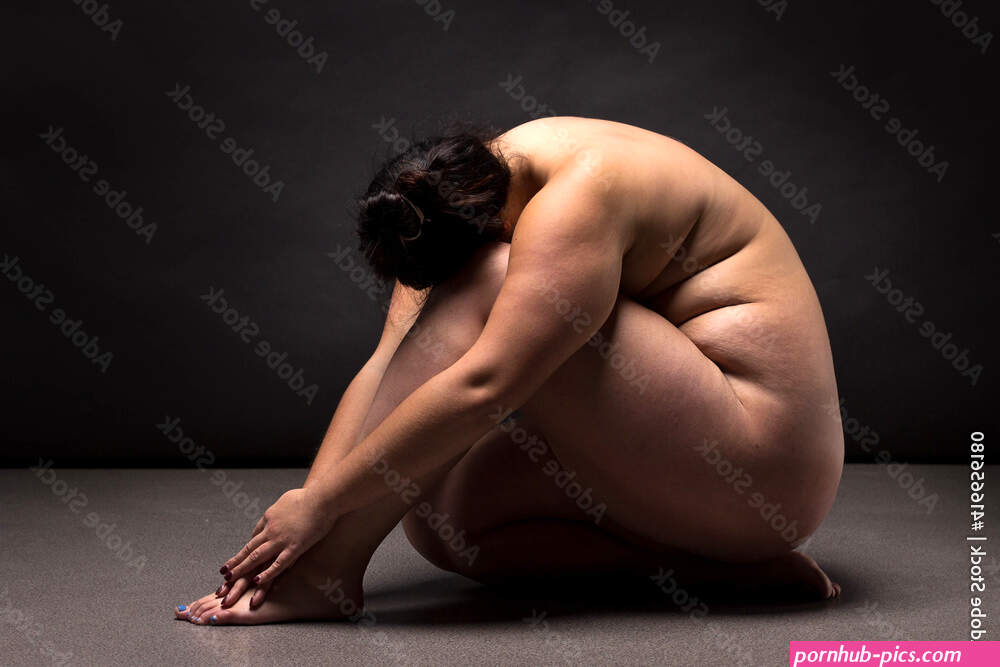 Obese nude woman doing yoga exercise. Workout concept. Stock Photo | Adobe Stock