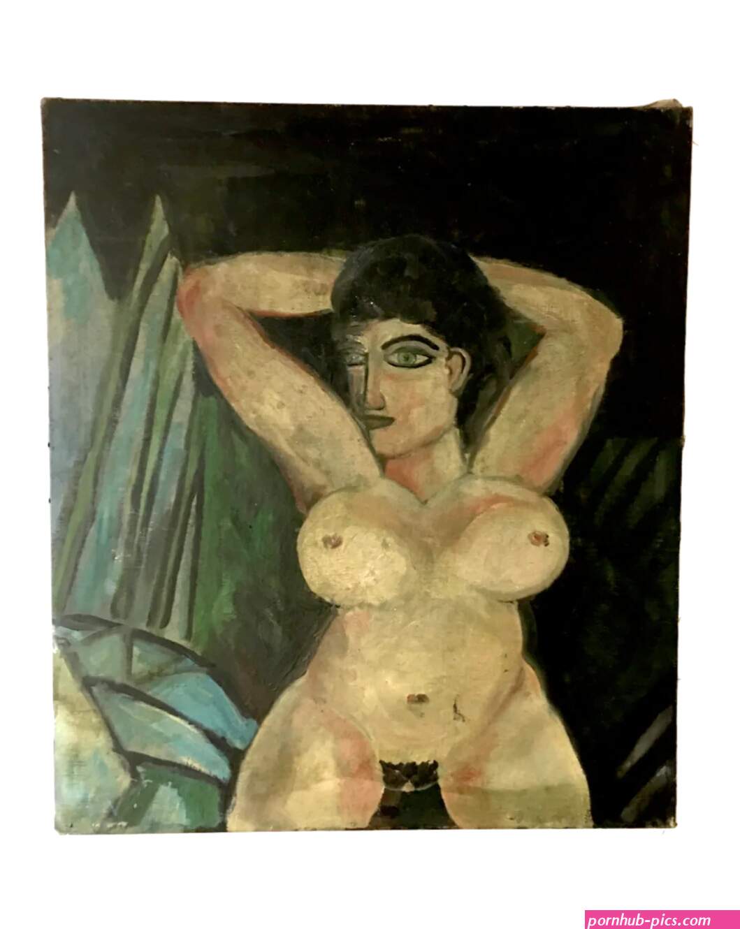 rare painting of a German expressionist nude, Circa 1910/1920 – Moderniste