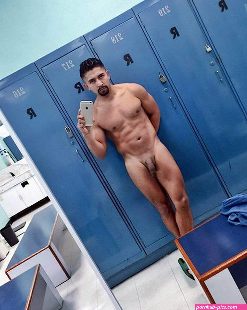 Naked Male in Locker Room