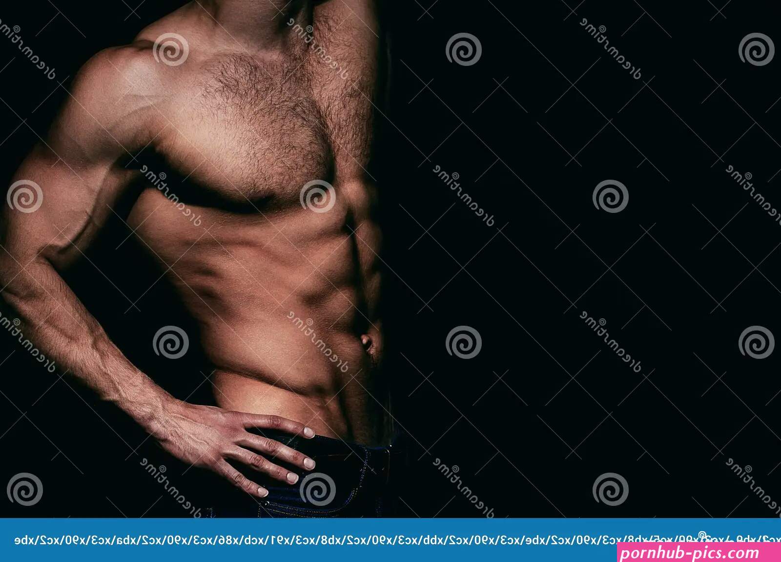 Man, Naked Body, Nude Male. Strong Mans, Bodybuilder, Muscular Men Stock Image