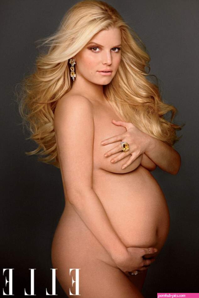 Jessica Simpson nude: Singer shows off baby bump on cover of Elle magazine | Daily Mail Online