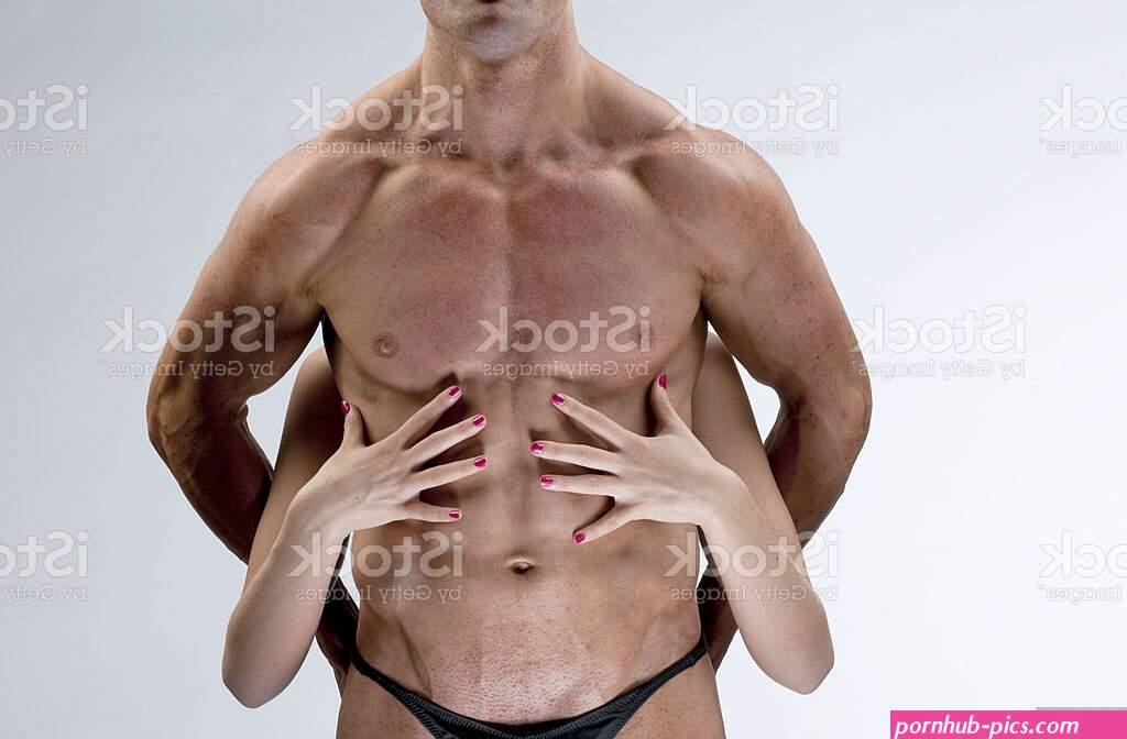 Female Hands On Nude Male Muscular Torso Xxxl Stock Photo