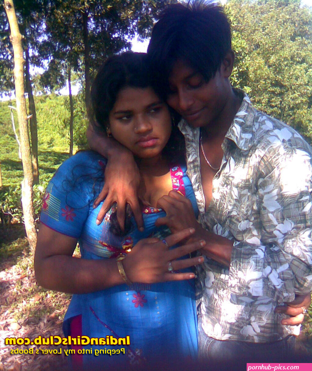 indian lovers boob press