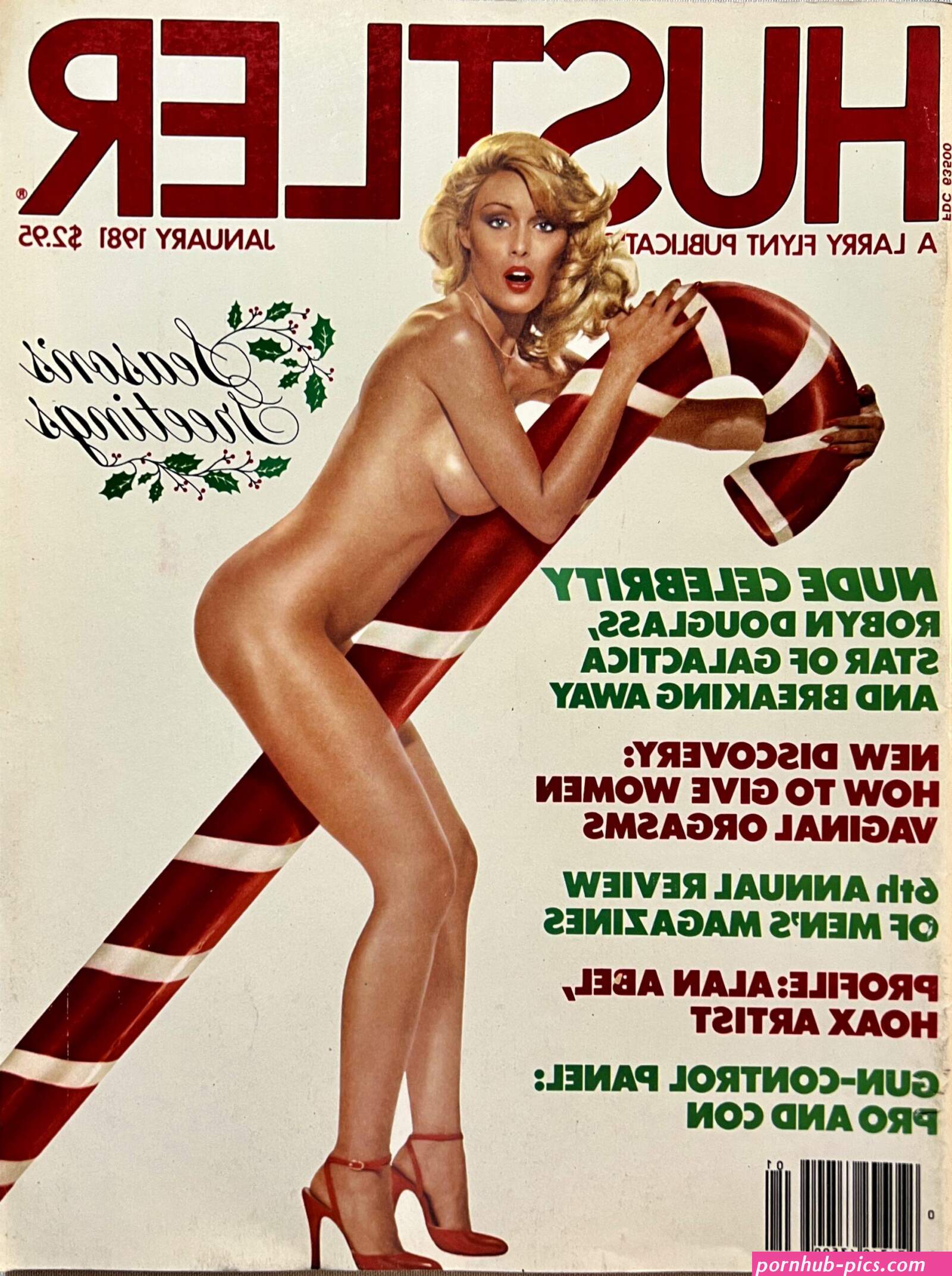 Hustler January 1981 Season's Greetings * Nude Robyn Douglass*