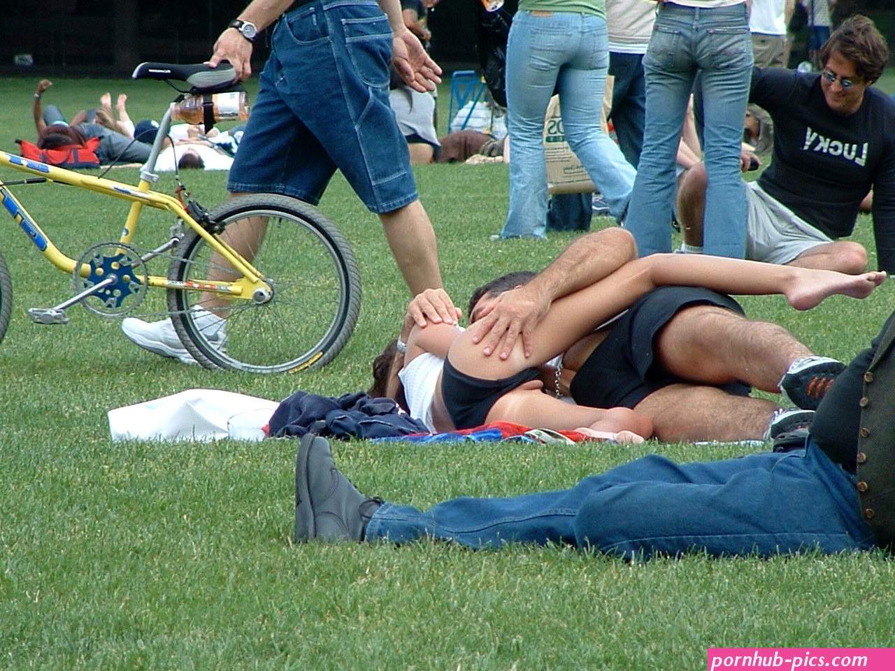 Oops! Something slipped out while playing in the park Porn Pic