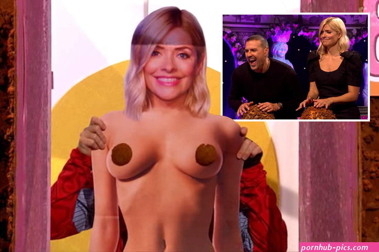 Holly Willoughby appears topless in raunchy game on Celebrity Juice
