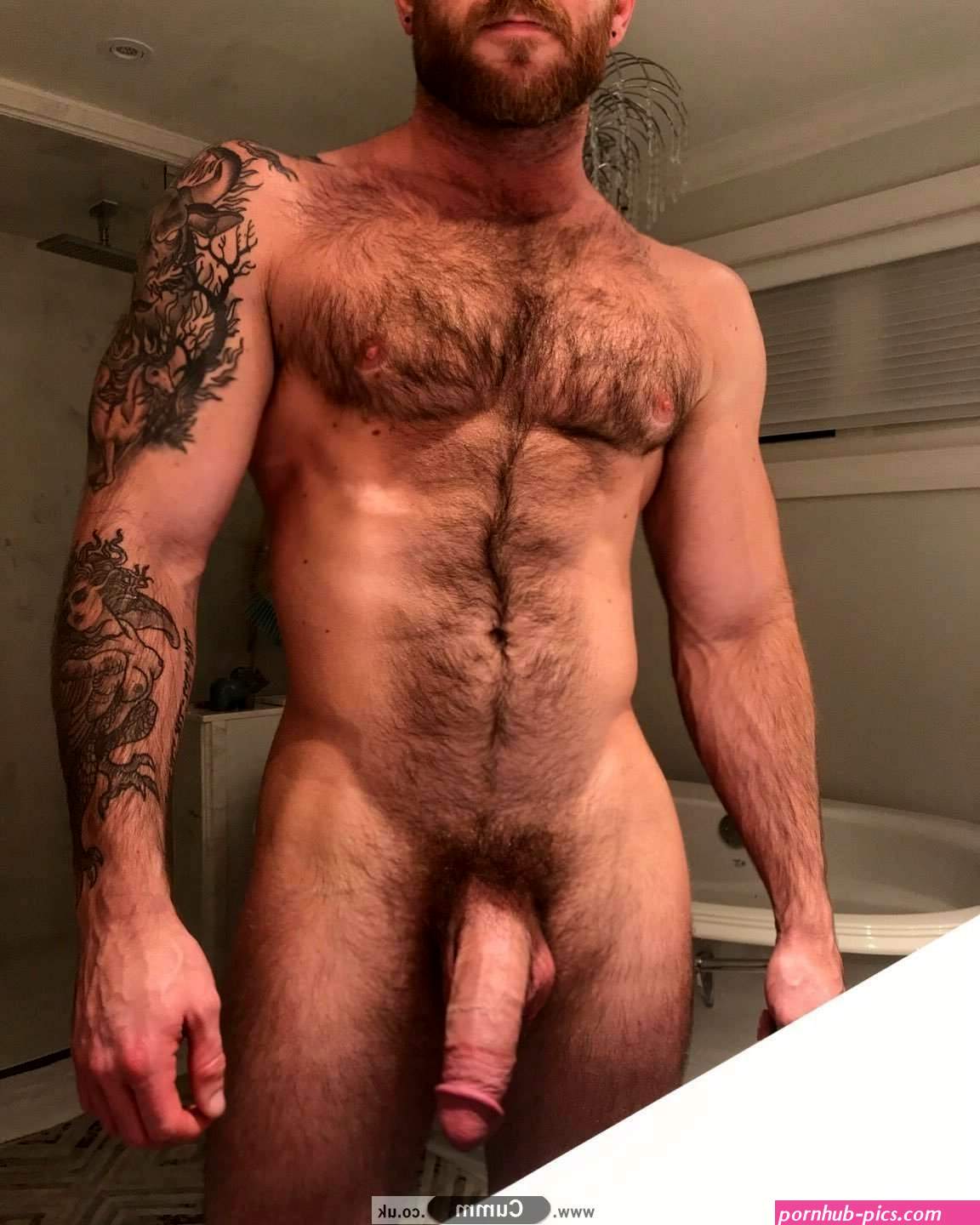 Naked Guy Shows His Hairy Penis