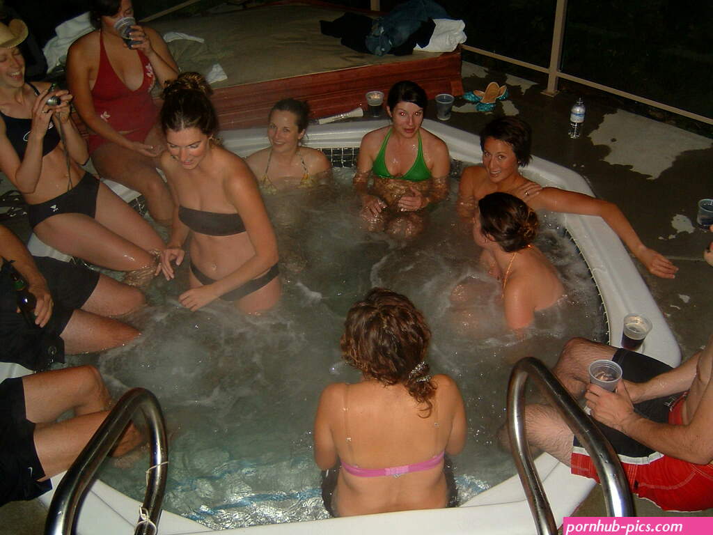 Naked hot tub?