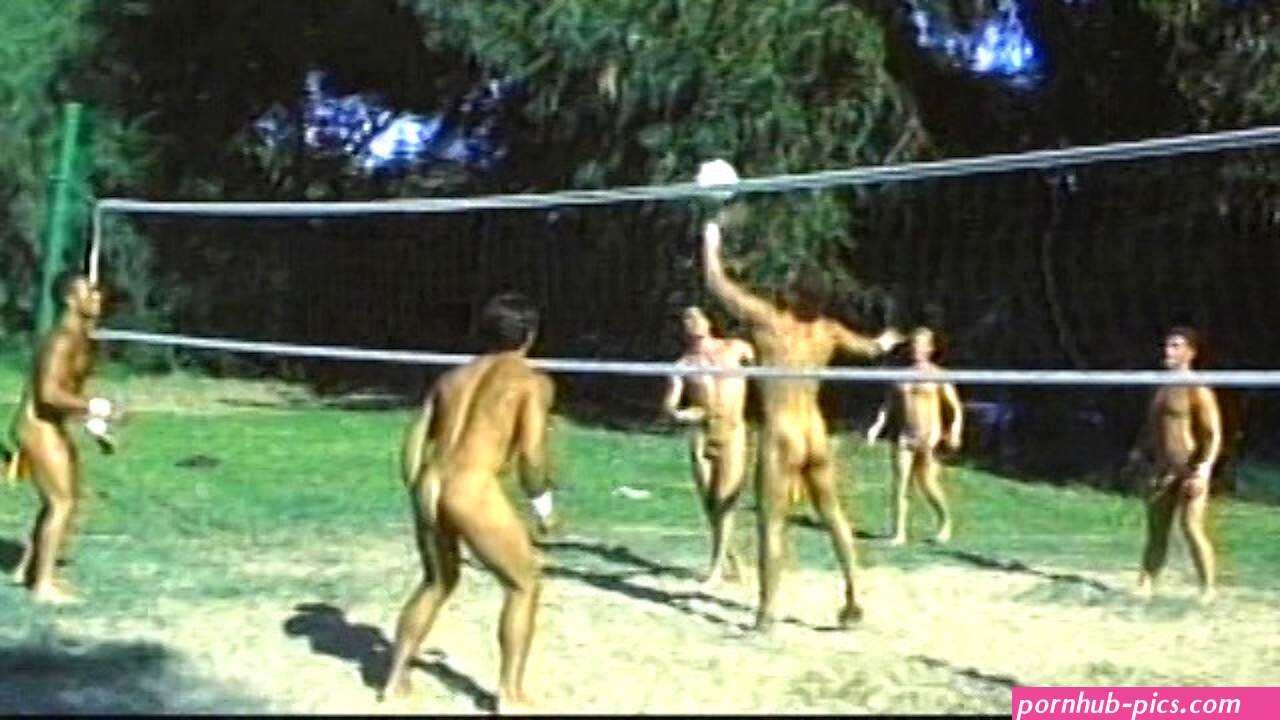 Eight Jocks Play Strip Naked Volleyball