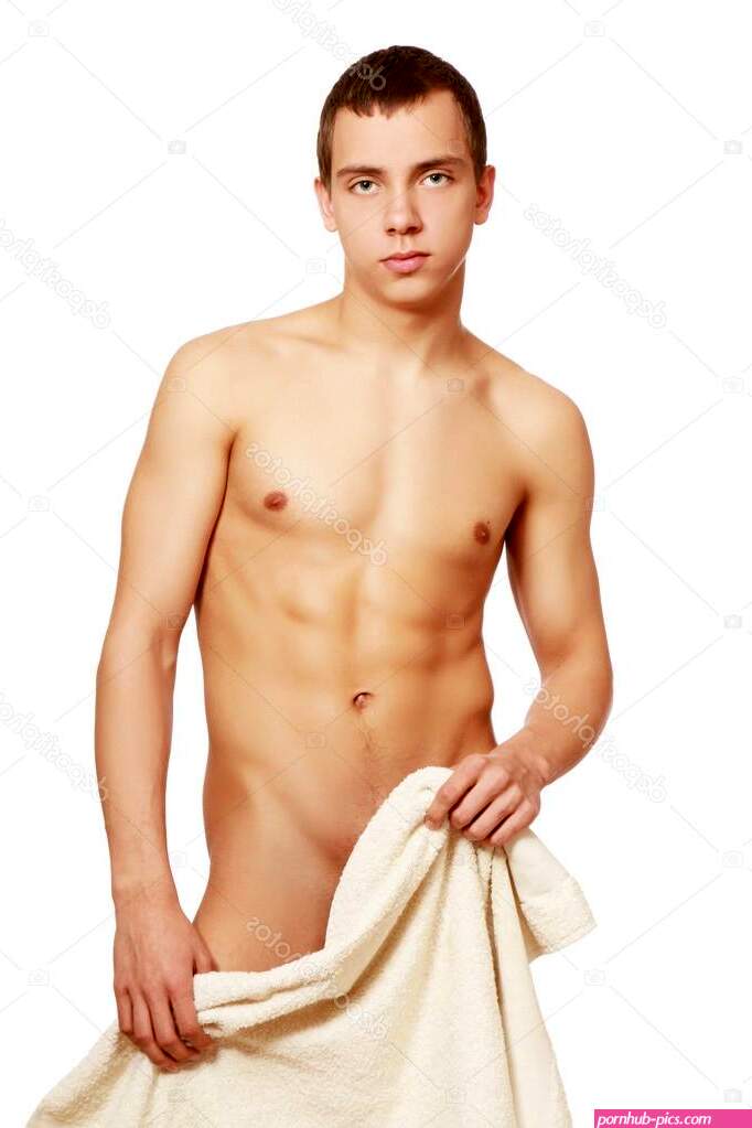 Nude young man with a towel Stock Photo by LenetsTatsiana 41186113