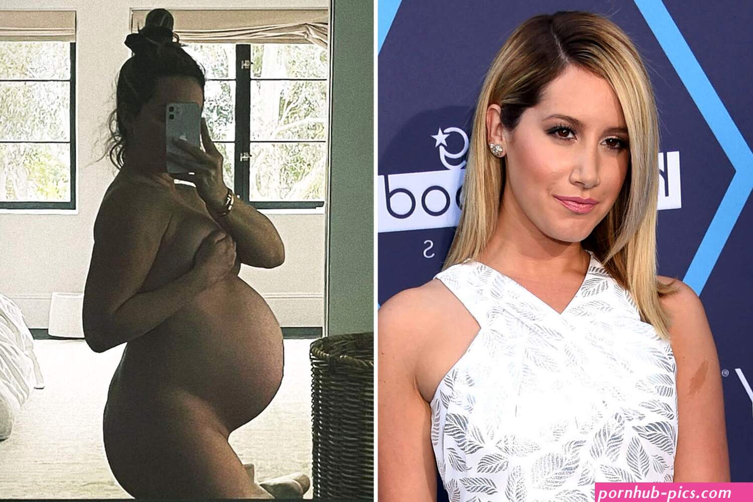 Pregnant Ashley Tisdale shows off baby bump as she poses completely nude in new selfie and tells fans thank your body