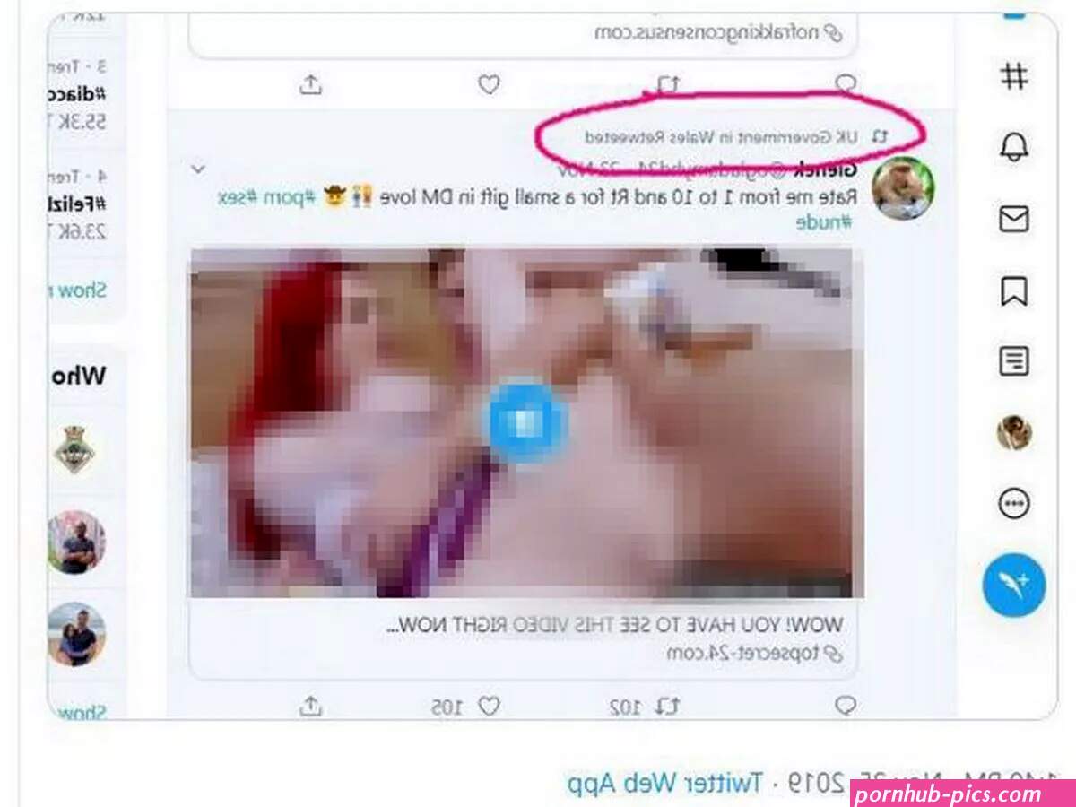 How do you find porn on twitter