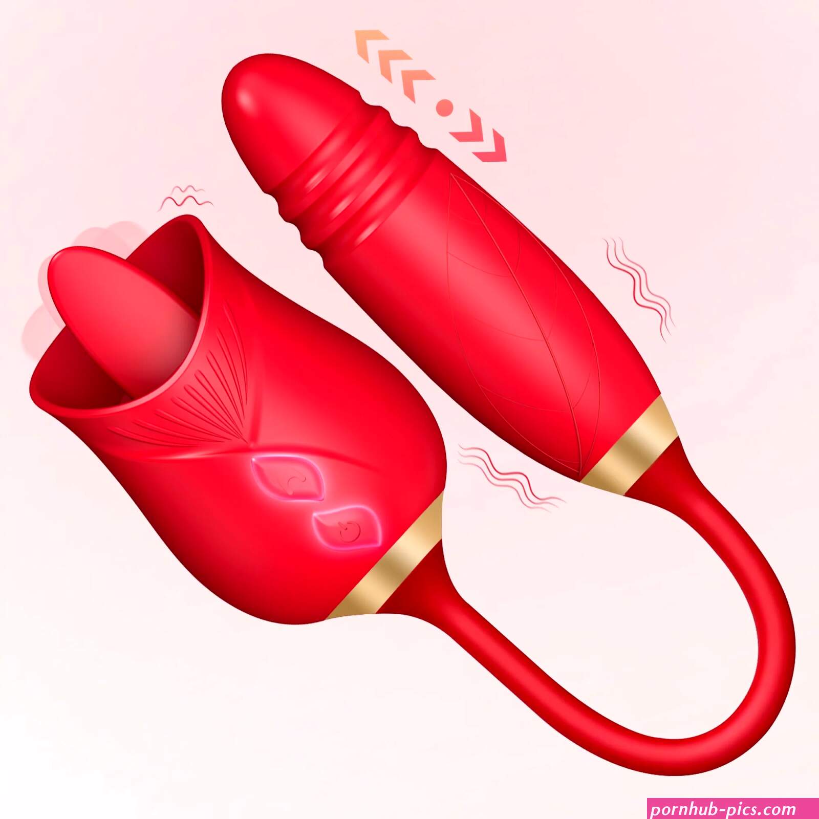 DARZU Rose Vibrator Sex Toys for Women, G Spot Dildo with Vibrating Egg, Clit Stimulator for Adults Couples (Red)