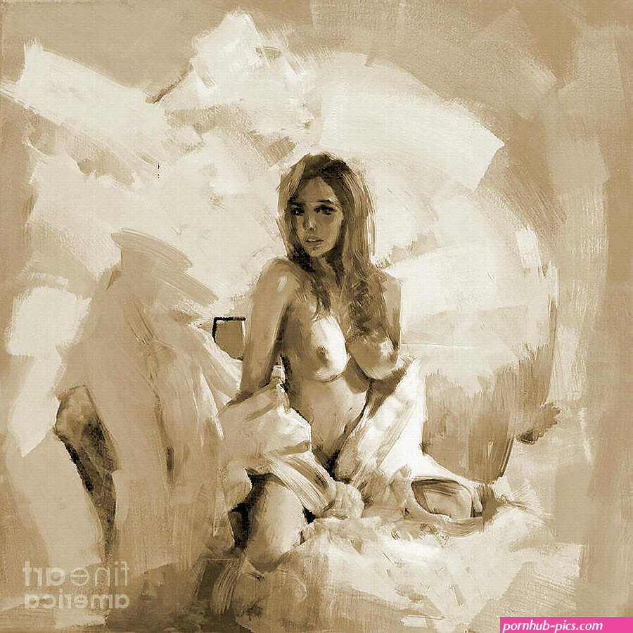 Sexy nude siting girl art Painting by Native American GullG