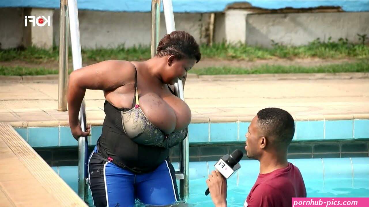 She has the biggest breast in ghana with no challenger
