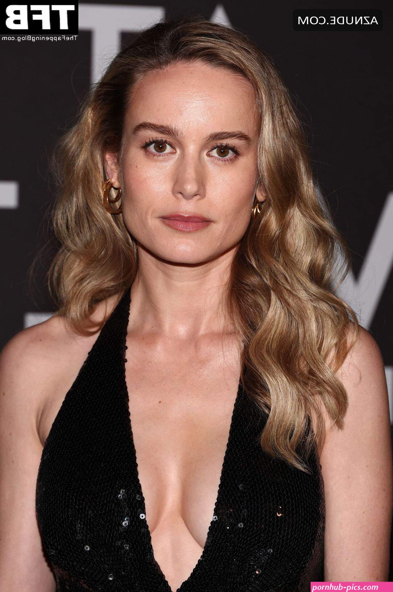 Brie Larson Sexy Shows Off Her Hot Cleavage at the Celine FallWinter 2023 Fashion Show in Los Angeles