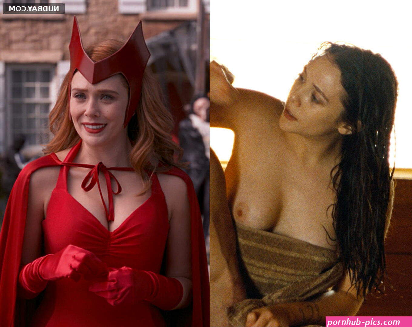 Elizabeth Olsen Nude showing big tits 2021