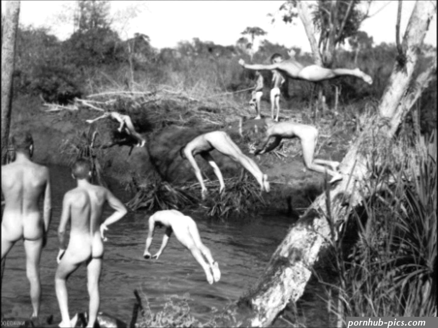 Nude swimming