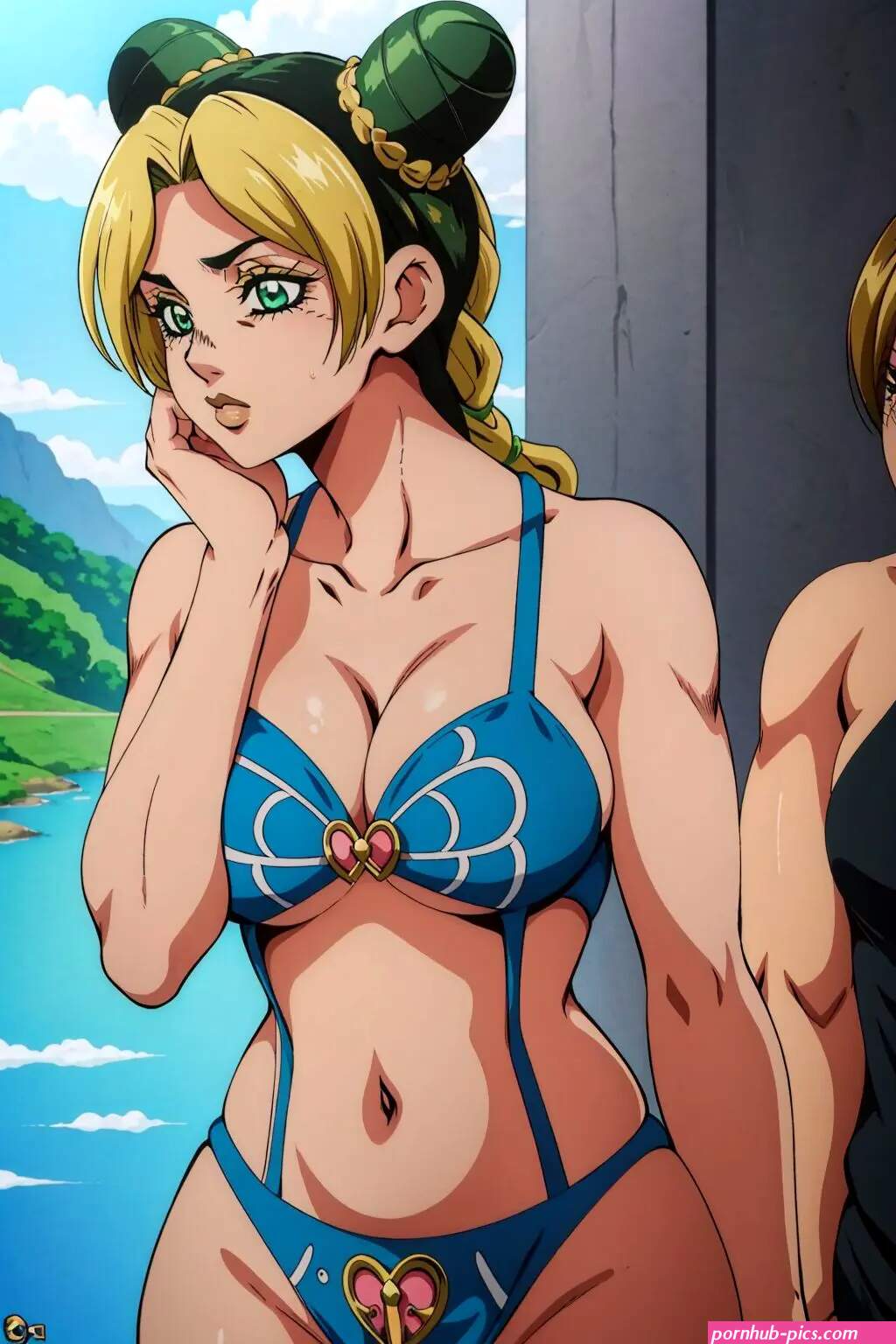 Jojo hentai anime r34 Jolyne Kujo naughty charm forbidden: Jolyne teases with her thong lingerie in a daring job! She takes anything for money