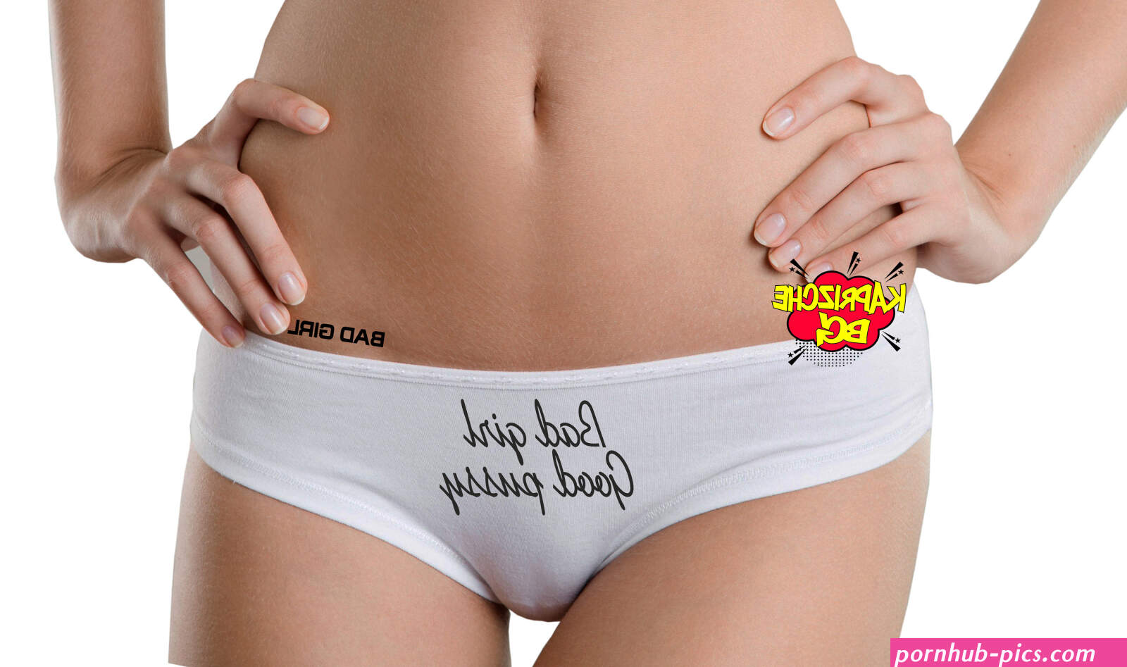 Bad Girl Good Pussy Black Sexy Cotton Boyshorts custom