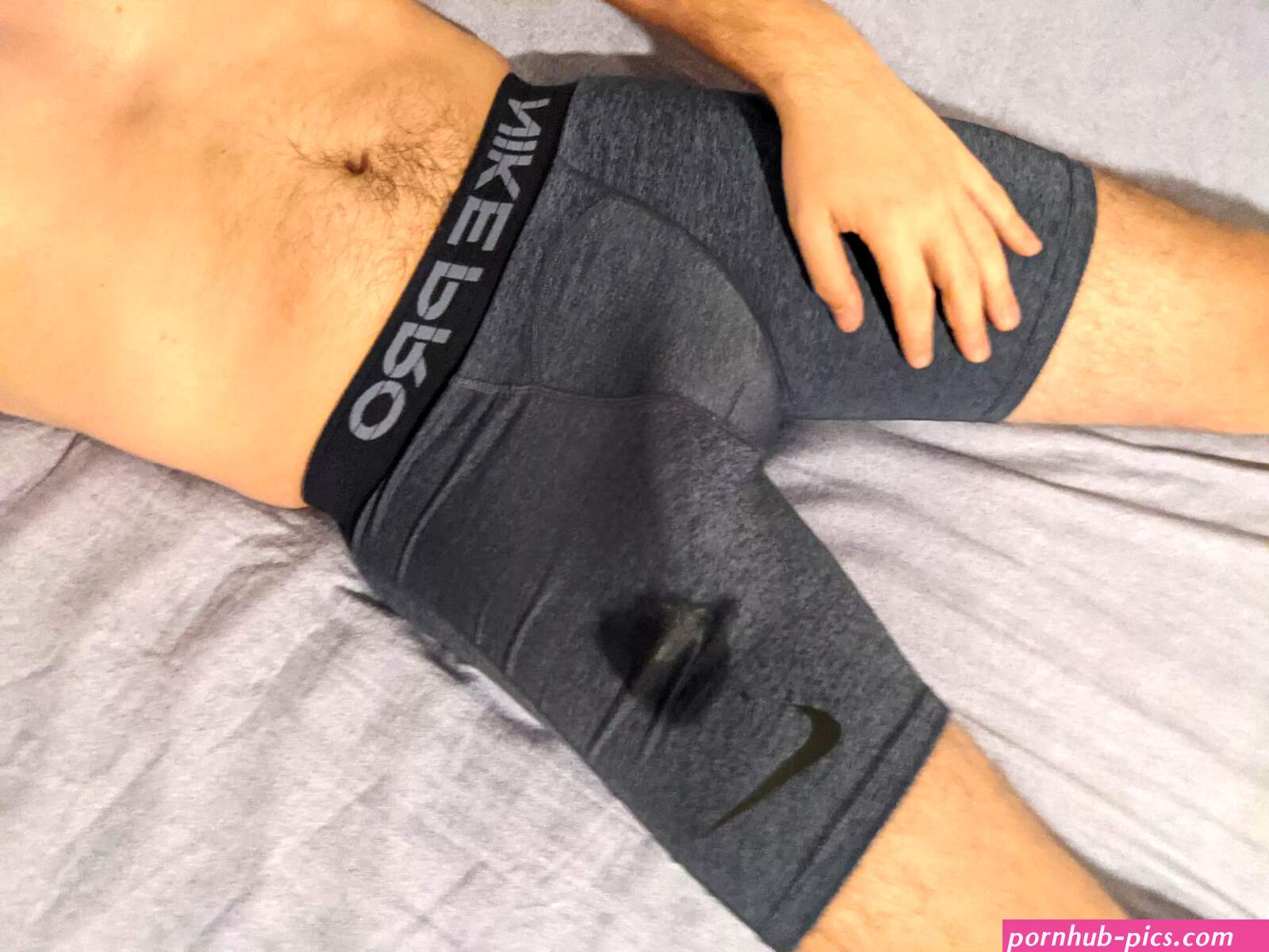 Edging in nike pro nudes in malespandex
