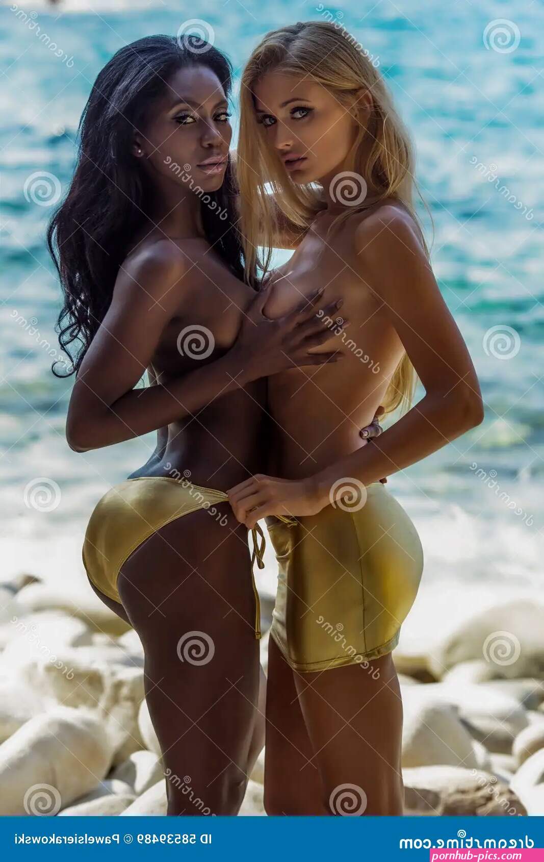 Two woman posing outdoor. stock image. Image of hairstyle