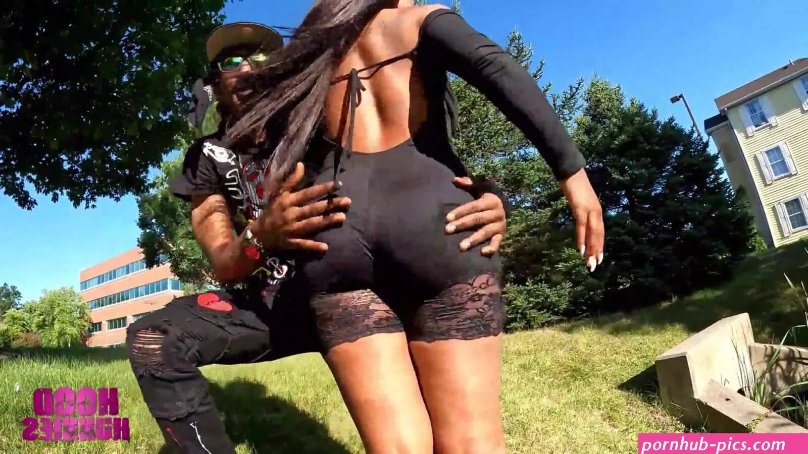 Free Skinny thick black dancer Lacey stacks porn debut with hood hunnies Porn Video