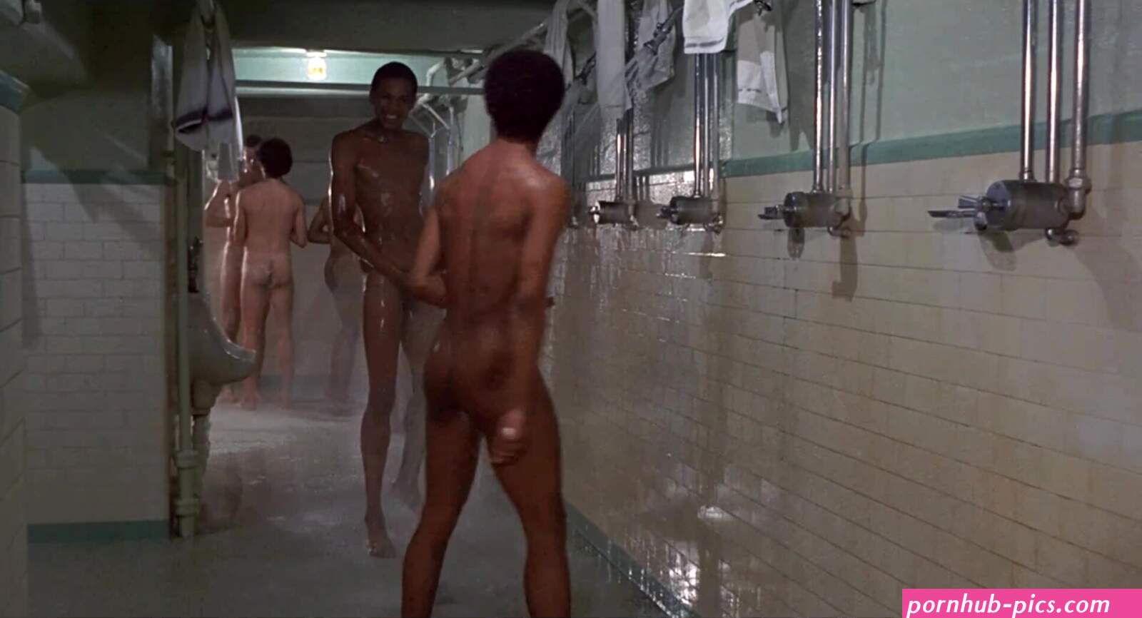 Nude photo shoots with male athletes.