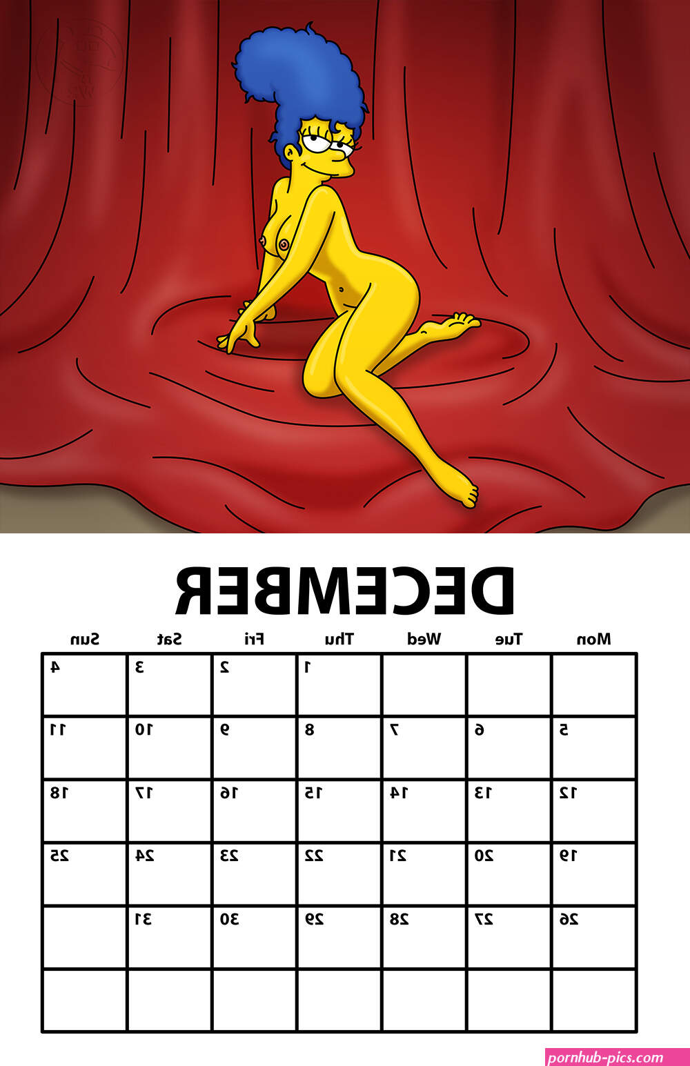 Calendario de Chicas de la caridad de Marge Simpson
