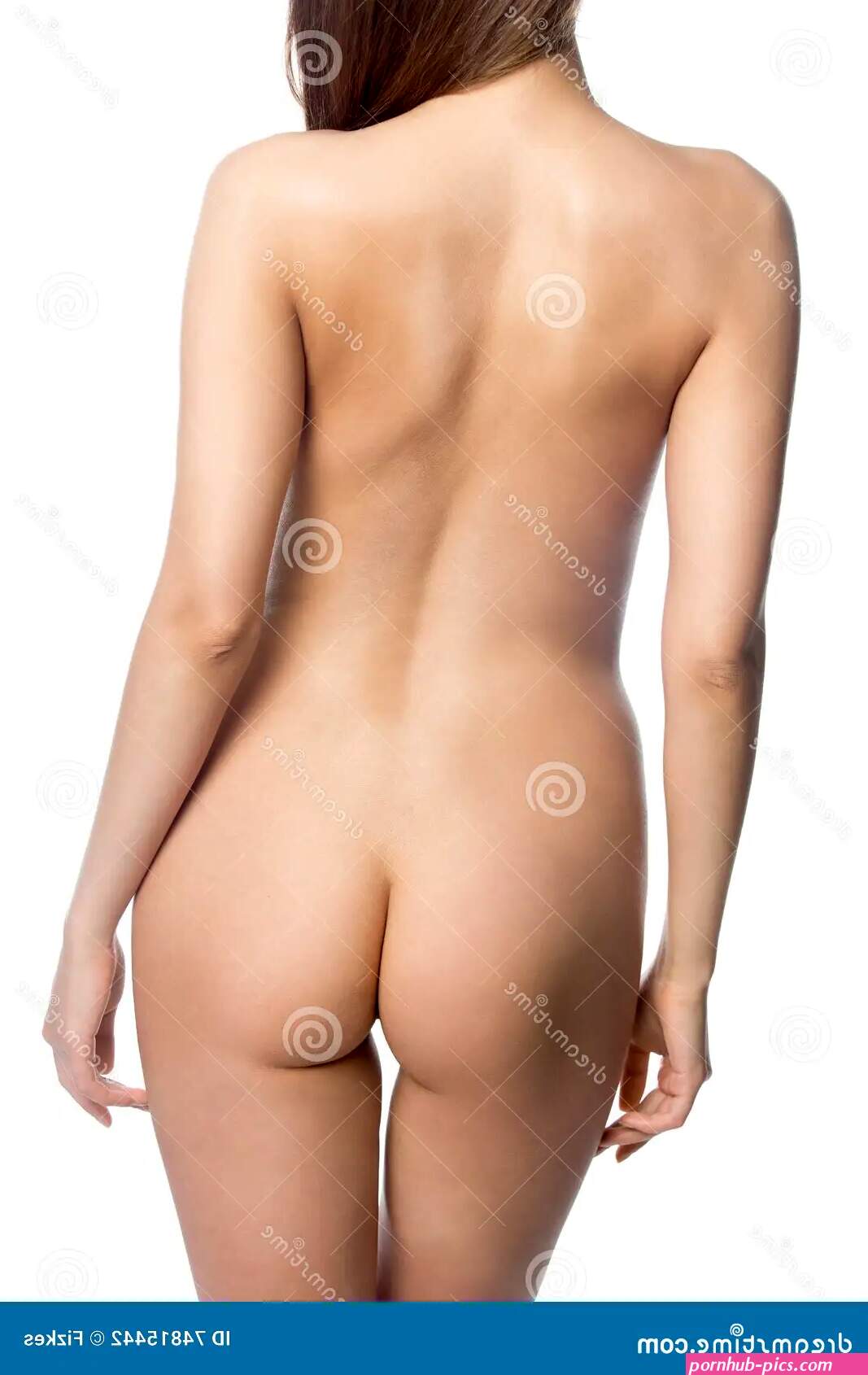 Mujer Desnuda Atractiva Atractiva Visin Trasera Foto de archivo
