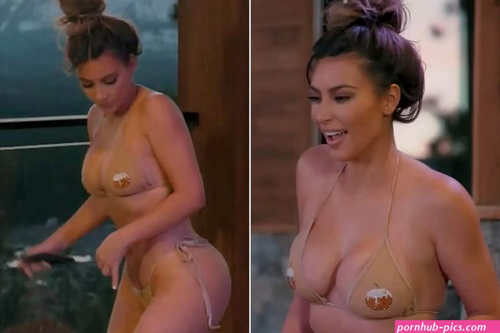 Kim Kardashian wears nude bikini in hot tub for KUWTK finale
