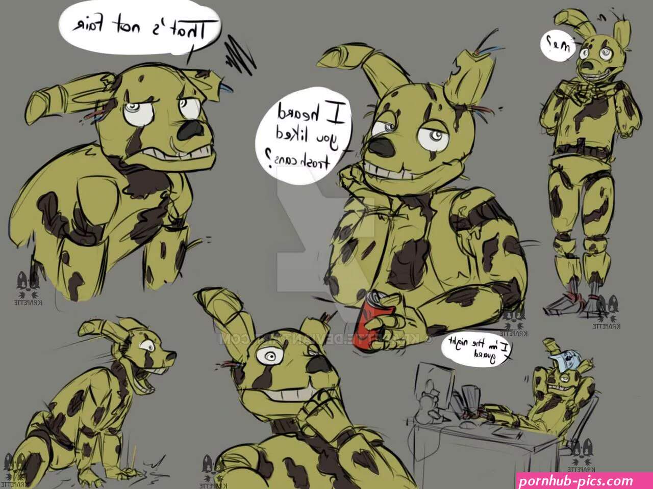 Springtrap sketches fanart by krapette nude porn picture