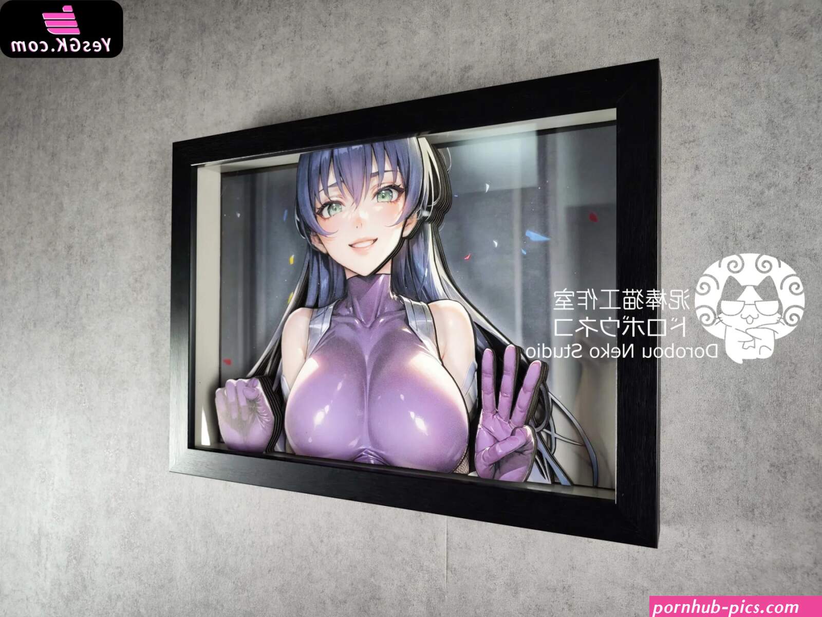 Action Taimanin Asagi detachable face 3D picture Painting