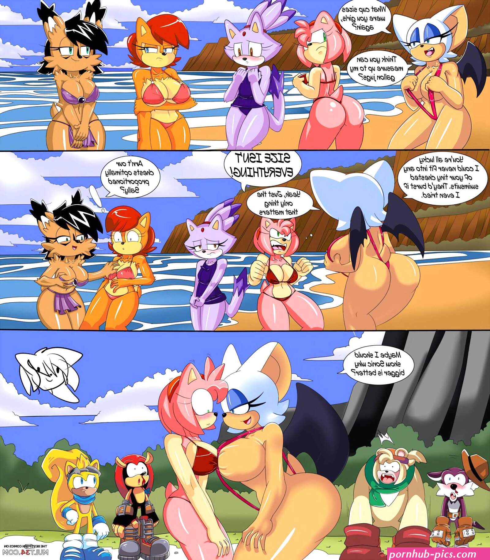 Sonic Girls Breast Expansion porn comic