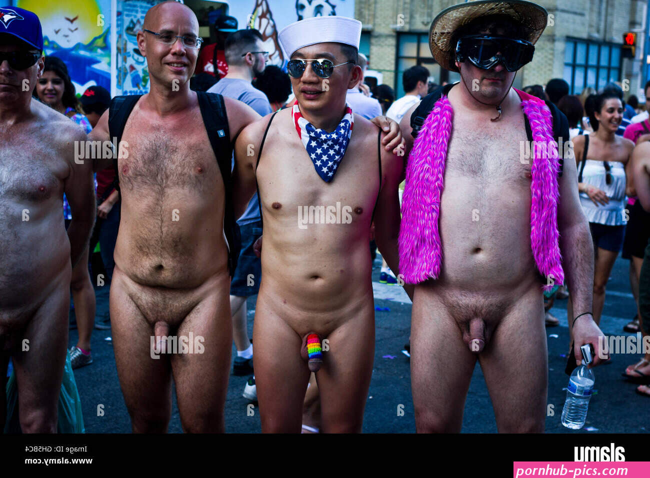 Hombres desnudos en el Pride Festival en Toronto Canad Fotografa de stock