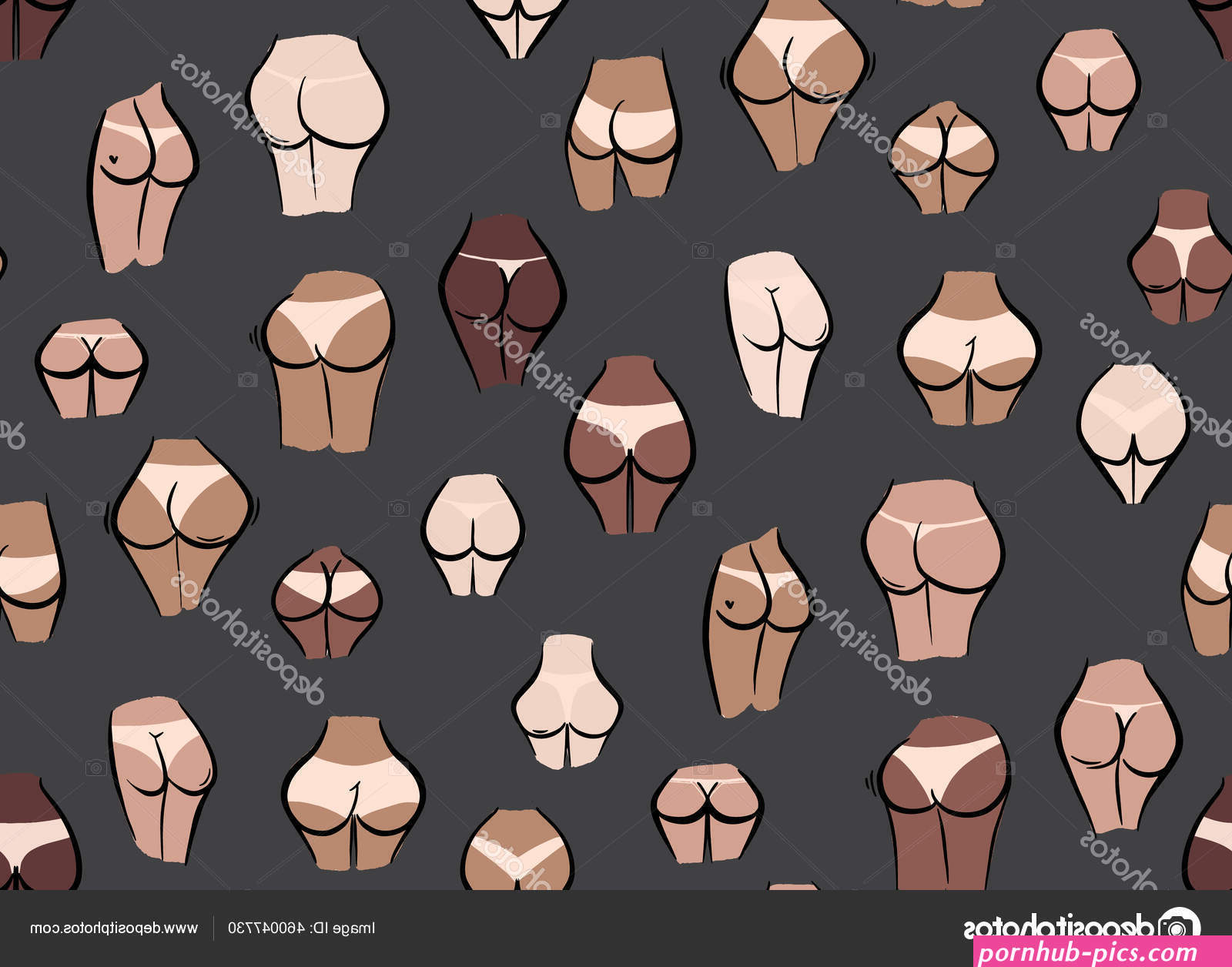 Naked ass sexy back mature content Bikini party design Women butt seamless repeate pattern in vector Stock Vector by lu.bondarieva. 460047730