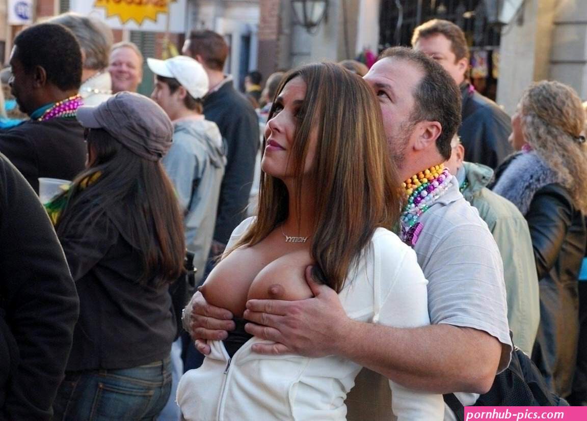 Groping tits public